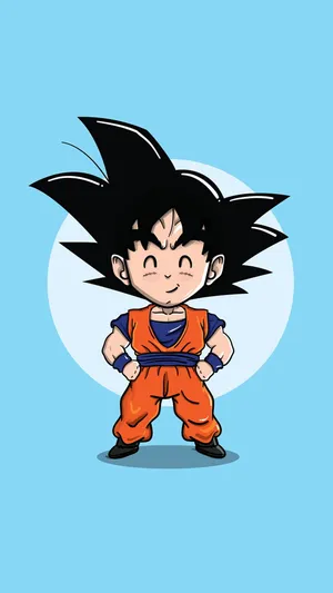 Chibi Son Goku Smiling Wallpaper