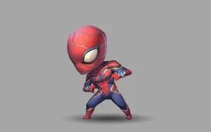 Chibi Spiderman Ready For Action Wallpaper
