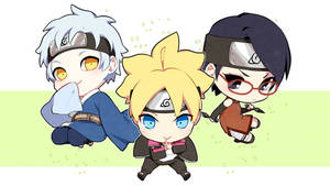 Chibi Team 7 Wallpaper