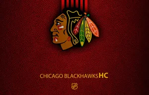 Chicago Blackhawks Logo Leather Wallpaper