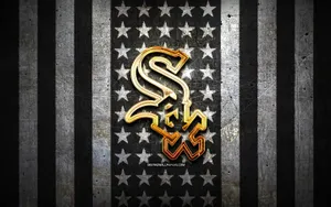 Chicago White Sox In American Flag Wallpaper