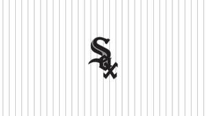 Chicago White Sox Vertical Lines Pattern Wallpaper