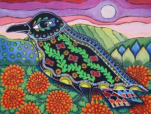 Chicano Mexican Folk Art Wallpaper