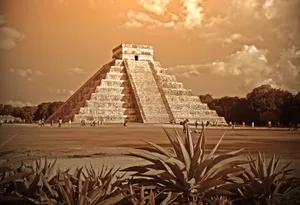 Chichen Itza Mexico El Castillo Sunset Wallpaper