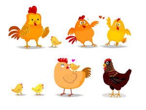 Chick With Hen Wallpaper