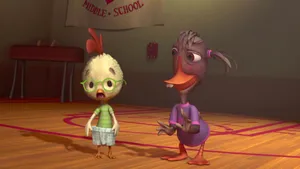 Chicken Little And Abigail Mallard Wallpaper