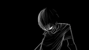 Chilling Out With Horror Anime Boy Wallpaper