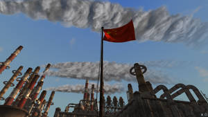 China Flag Factory Wallpaper