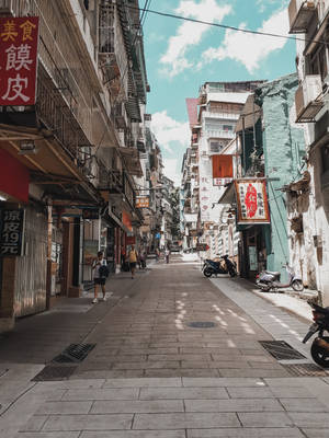 Chinatown One Point Perspective Photography Wallpaper