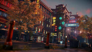 Chinatown Seattle At Night Wallpaper