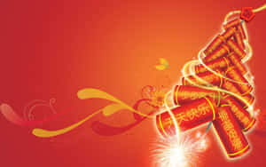 Chinese New Year 2022 Bundle Of Fireworks Wallpaper