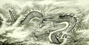 Chinese Painting Eastern Dragon Wallpaper