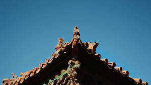 Chinese Pointed Roof Wallpaper