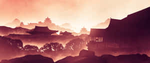 Chinese Village Art 2560x1080 Wallpaper