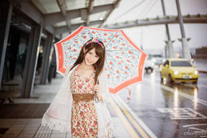 Chinese Woman At Airport Wallpaper