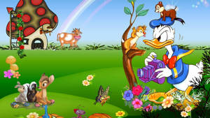 Chip N Dale Rescue Rangers With Donald Duck Wallpaper