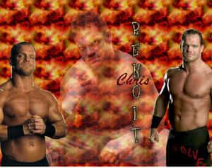 Chris Benoit Fiery Background Wallpaper