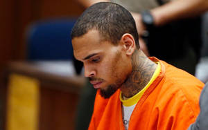 Chris Brown In Trial Court Wallpaper