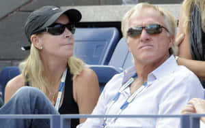 Chris Evert And Greg Norman In Audience Wallpaper