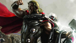 Chris Hemsworth As The Superhero Thor Wallpaper