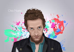 Chris Martin Color Splatters Art Wallpaper