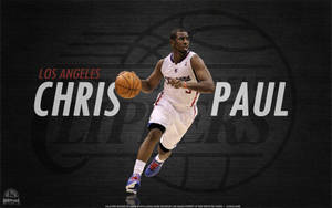 Chris Paul On The Court Demonstrating His Basketball Skills Wallpaper