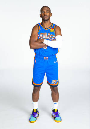 Chris Paul Thunder Jersey Uniform Wallpaper