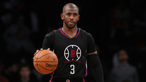 Chris Paul With Orange Spalding Ball Wallpaper