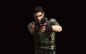 Chris Redfield In Action Wallpaper