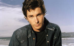 Christian Bale In Denim Wallpaper