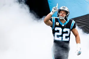 Christian Mccaffrey Is A Carolina Panthers Running Back Ready To Take On The 2020 Season! Wallpaper