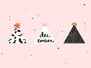 Christmas Aesthetic Desktop Triangle Kimbap Wallpaper