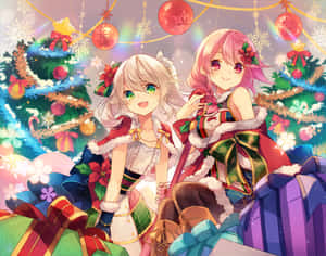 Christmas Anime Pfp Moe Girls Wallpaper