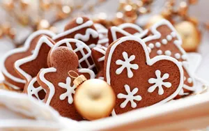 Christmas Cookies White Icing Wallpaper