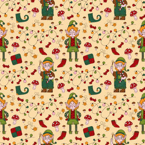 Christmas Elf Holding A Wand Wallpaper