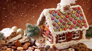 Christmas Gingerbread Cake Dessert Wallpaper