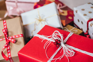 Christmas Is Here - Celebrate The Season With Christmas Gift Boxes Wallpaper