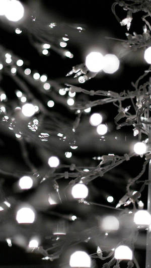 Christmas Lights Iphone White Wallpaper