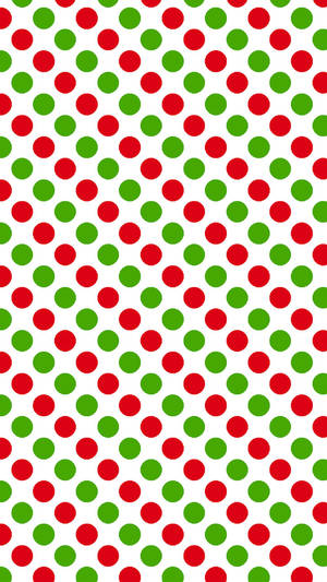 Christmas-themed Polka Dot Wallpaper