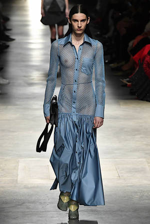 Christopher Kane Blue See-through Dress Wallpaper