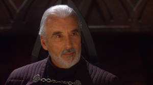 Christopher Lee In A Star Wars Scene Wallpaper