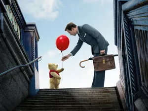 Christopher Robin Red Balloon Wallpaper