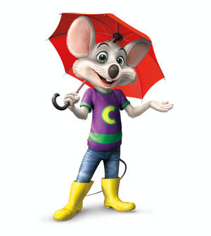 Chuck E Cheese With Umbrella Wallpaper