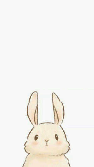 Chunky White Rabbit Wallpaper