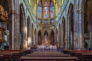 Church Interior Czech Republic Wallpaper