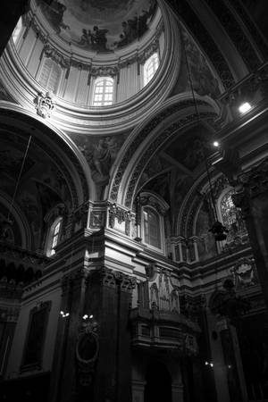 Church Interior In Malta Wallpaper