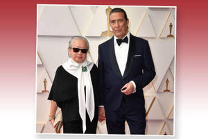 Ciarán Hinds Wife Perfect Attire Wallpaper