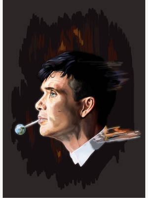 Cillian Murphy Digital Illustration Wallpaper