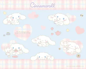 Cinnamoroll With Mell Mell Doll Wallpaper