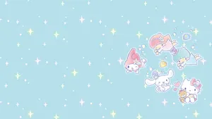 Cinnamoroll With Sanrio Friends Wallpaper